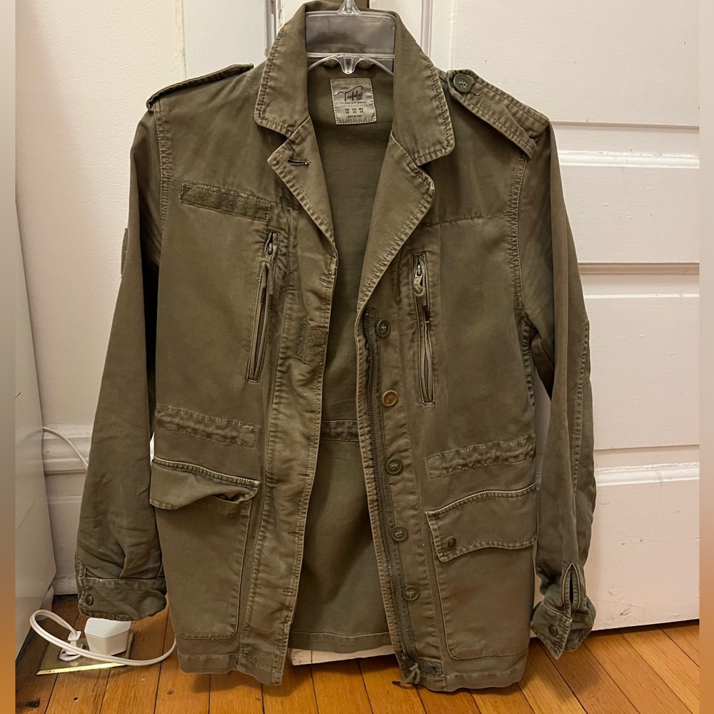Zara Green Utility Jacket